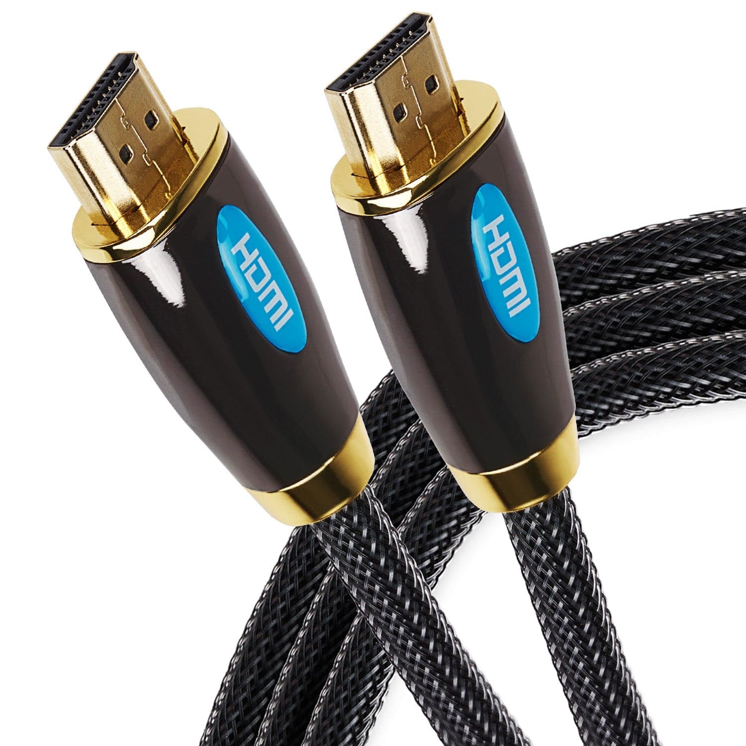 Maplin Pro HDMI to HDMI 4K Ultra HD Braided Cable with Gold Connectors - Black, 3m - maplin.co.uk