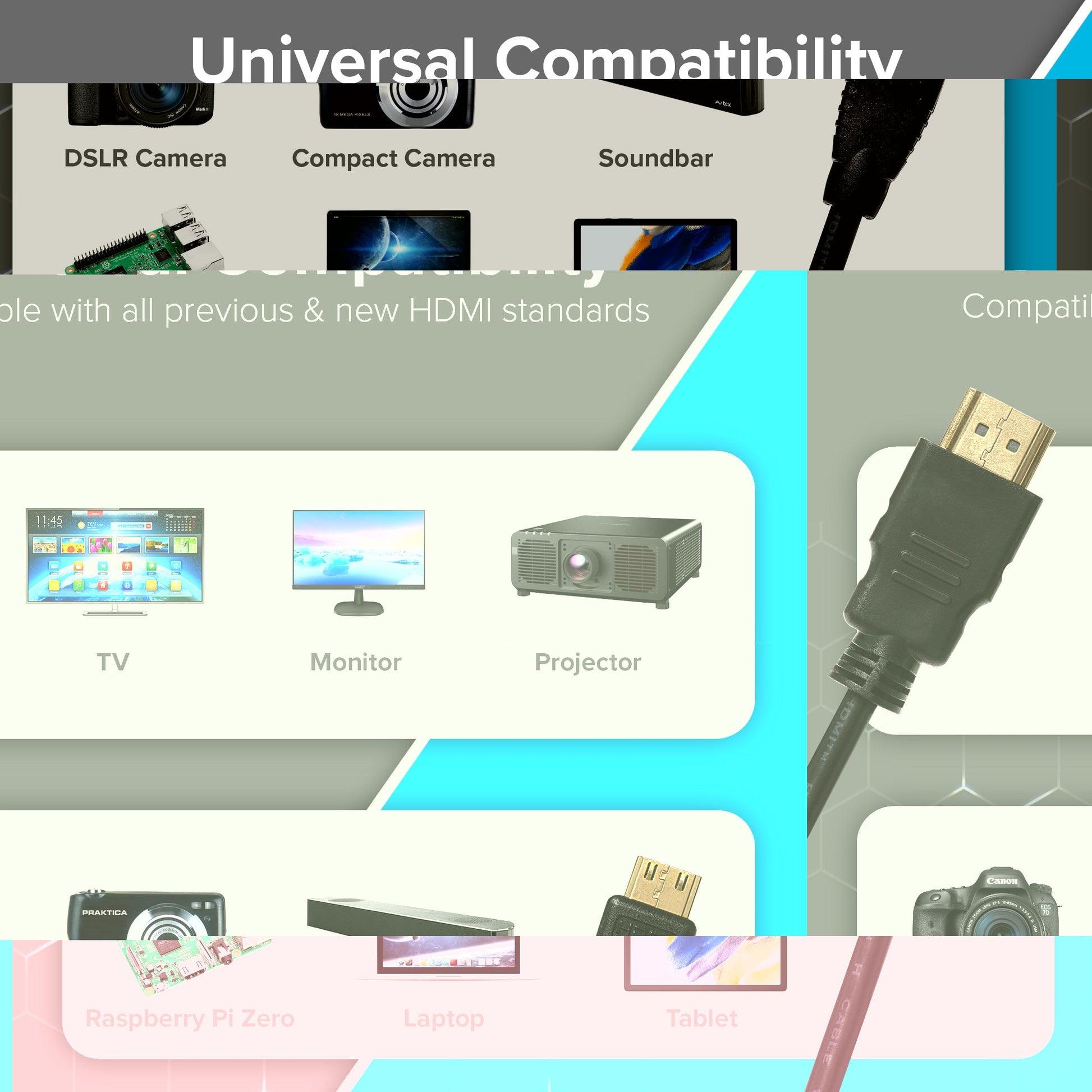 Maplin HDMI to Mini HDMI 4K Ultra HD Cable with Gold Connectors - Black, 3m - maplin.co.uk