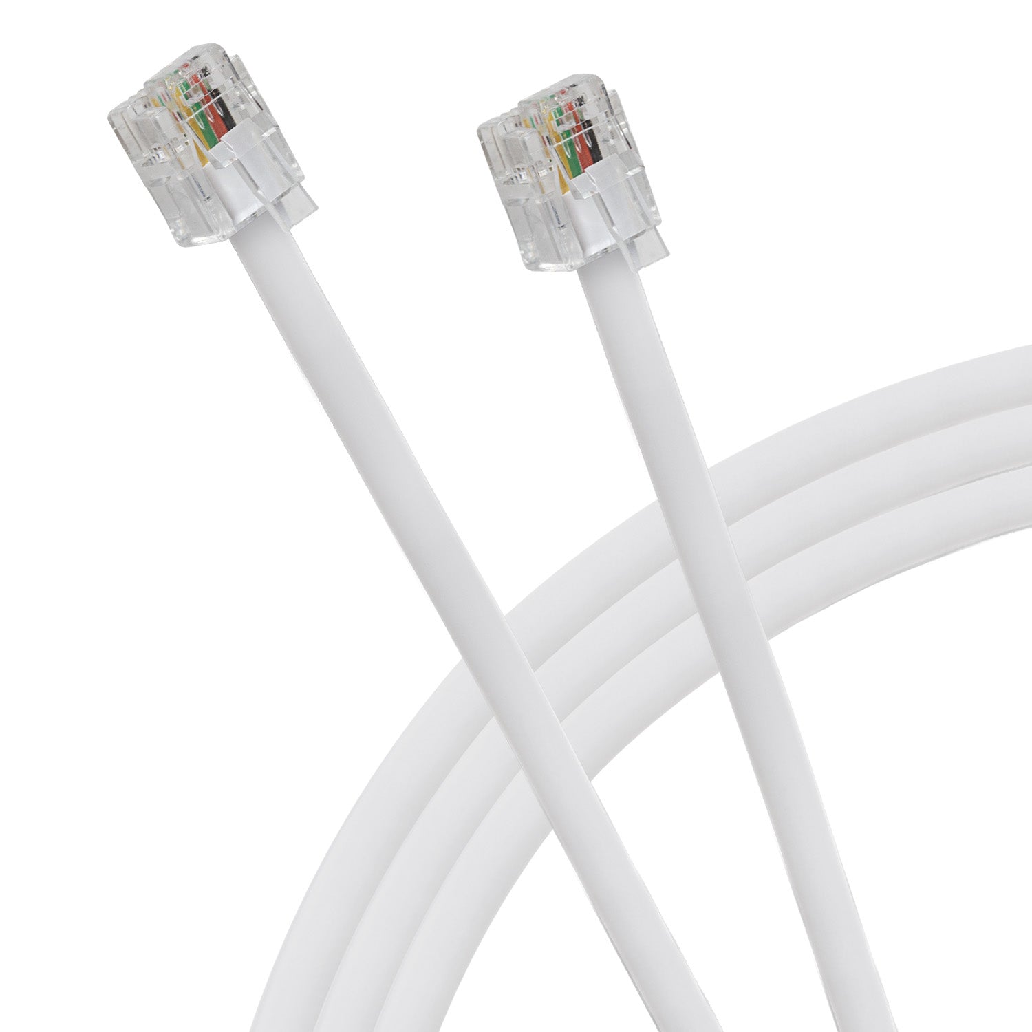 RJ11 to RJ11 6P4C ADSL Telephone Modem Lead White 3m