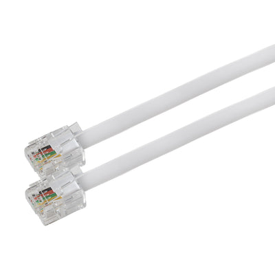 Maplin RJ11 to RJ11 6P4C ADSL Telephone Modem Lead - White, 3m