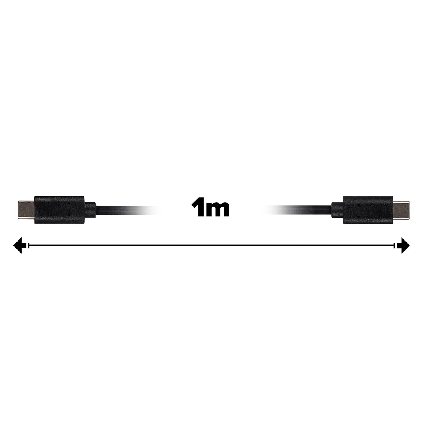 Maplin USB-C to USB-C 3.2 Gen2 60W 10Gbps Super Speed Data Transfer & Charging Cable - Black, 1m - maplin.co.uk