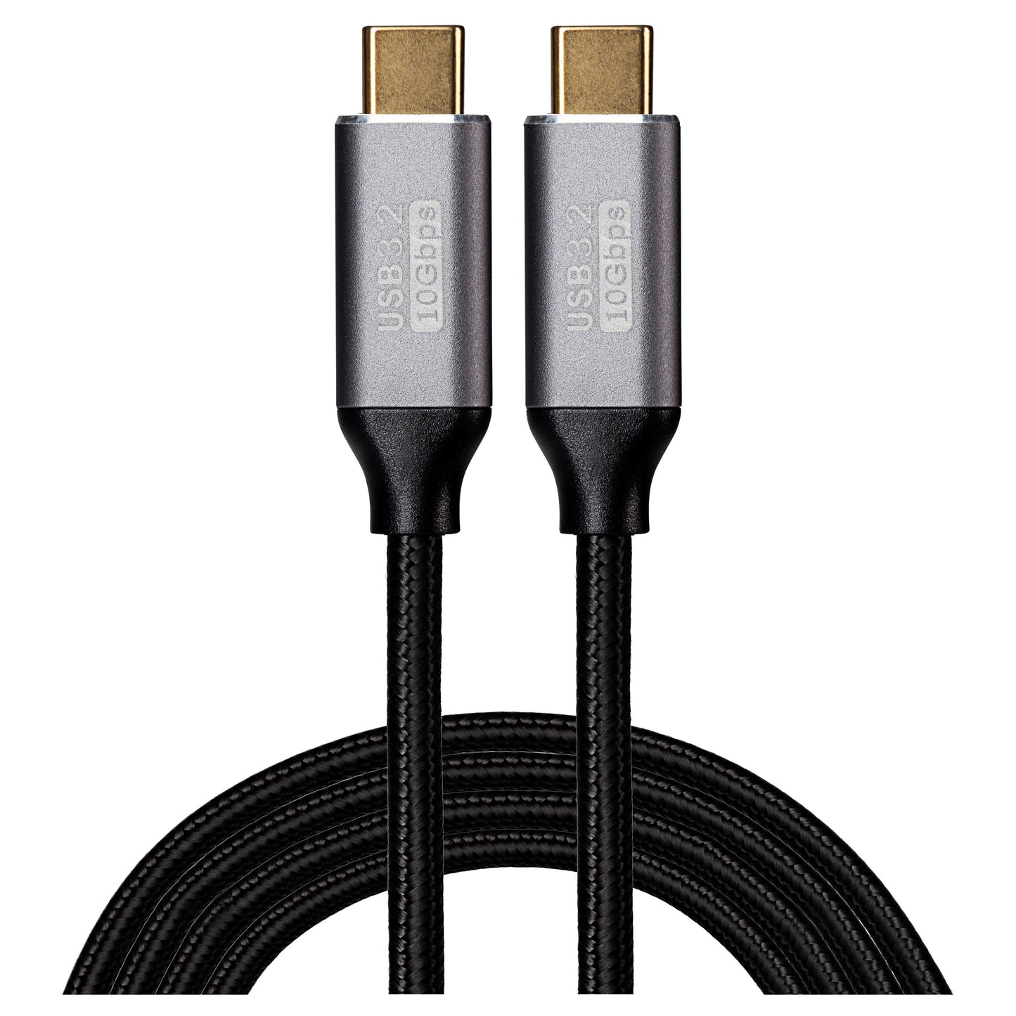 Maplin USB-C to USB-C 3.2 Gen2 100W 10Gbps Super Speed Cable - Black, 1m