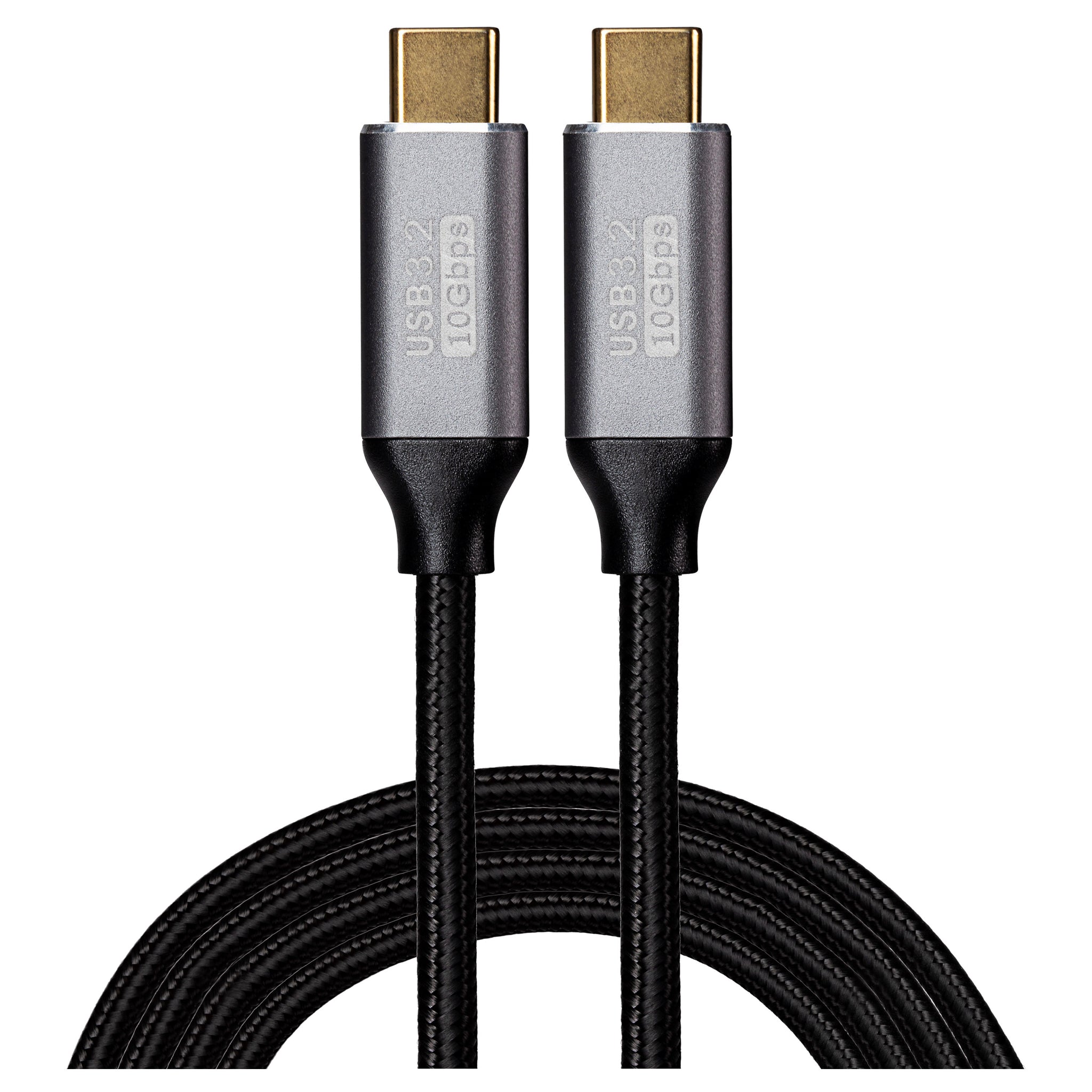 Maplin USB-C to USB-C 3.2 Gen2 100W 10Gbps Super Speed Cable - Black, 1m