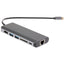 Nikkai USB-C Multiport Hub to 2x USB-A 3.0 / HDMI 4K / Gigabit RJ45 / USB-C PD / SD Card Reader - Silver - maplin.co.uk
