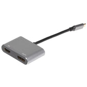 Nikkai USB-C Multiport Hub to HDMI 4K / DisplayPort - Silver - maplin.co.uk