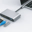 Nikkai USB-C Multiport Hub to USB-A 3.0 / HDMI 4K / Gigabit RJ45 / USB-C PD - Silver - maplin.co.uk