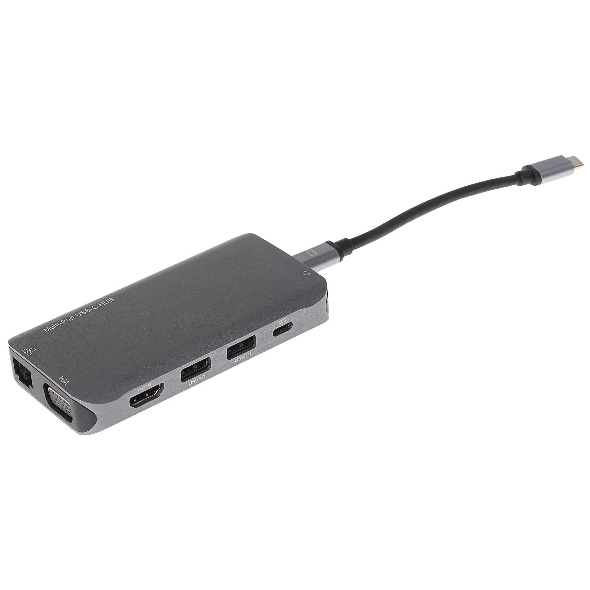 HUB 10 in 1 - USB-C, Audio, LAN, HDMI, VGA, SD, Micro SD, 3x USB