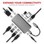 Nikkai USB-C Multiport Hub to 3x USB-A 3.0 / HDMI 4K / Gigabit RJ45 / VGA / USB-C PD / 3.5mm Audio / SD Card Reader - Silver - maplin.co.uk