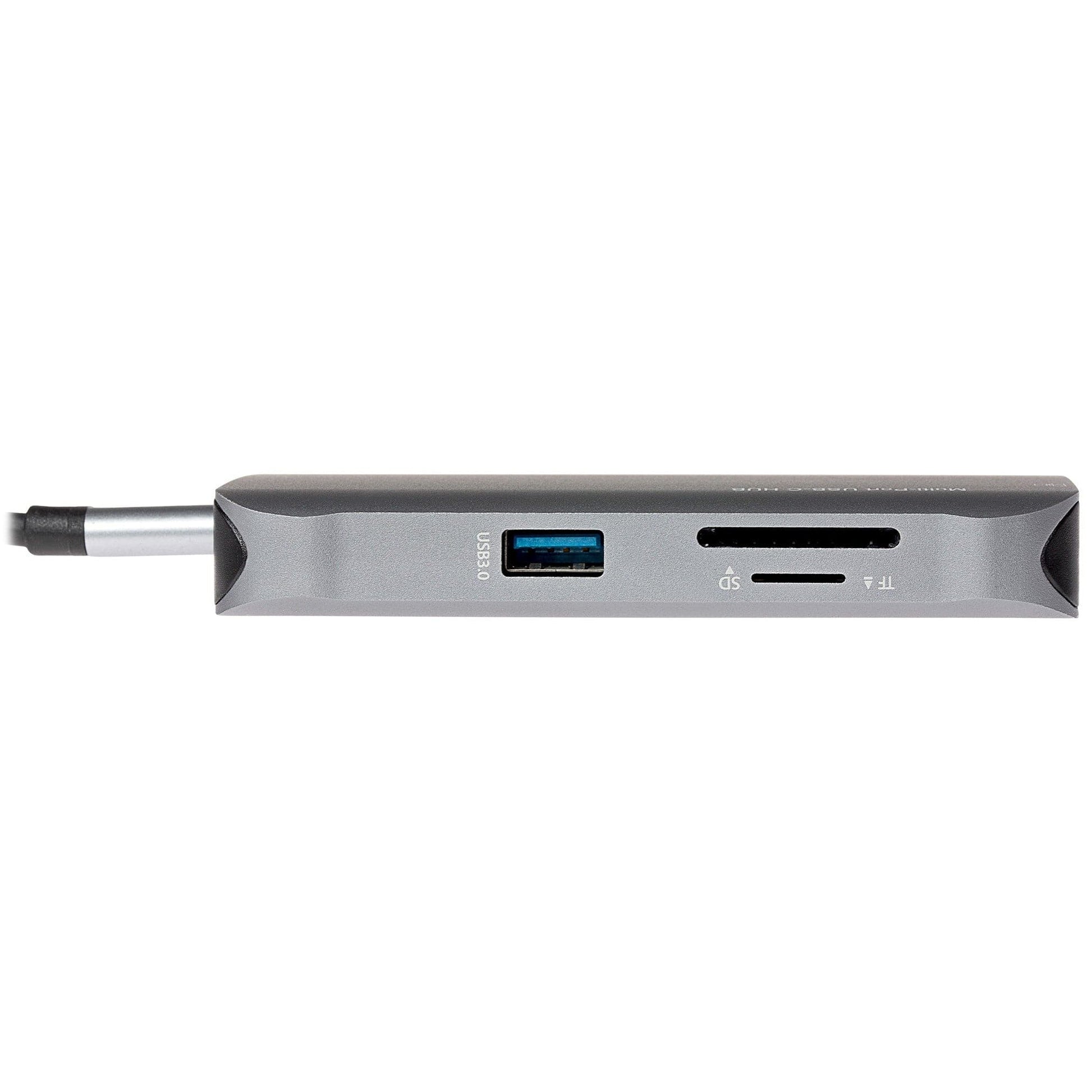 Nikkai USB-C Multiport Hub to 3x USB-A 3.0 / HDMI 4K / Gigabit RJ45 / VGA / USB-C PD / 3.5mm Audio / SD Card Reader - Silver - maplin.co.uk