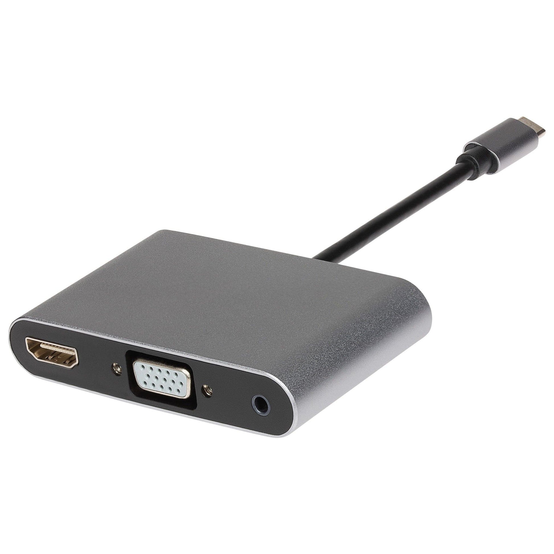 USB-C Multiport HUB Adapter - VGA, Type-C USB, RJ45, HDMI, 3.5mm Audio, SD  - 9 Port