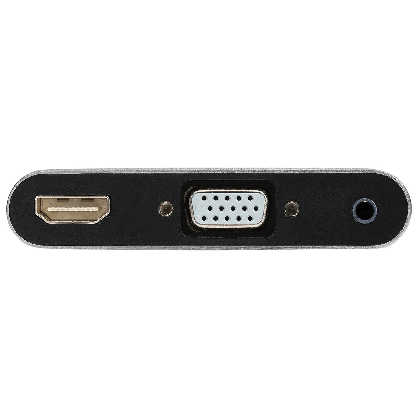 Nikkai USB-C Multiport Hub to HDMI 4K / VGA / 3.5mm Audio (Supports Mirror, Extended and SST Mode) - Silver - maplin.co.uk