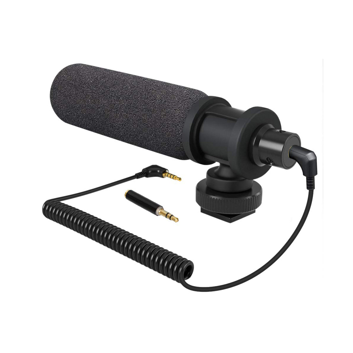 Shotgun Microphone Super Cardioid Electret Condenser 3.5mm Jack Cold Shoe Mount