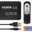 Nikkai HDMI Switch 3 Ports in 1 Port Out 4K 60Hz Resolution with Remote Control - Black - maplin.co.uk