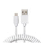 Maplin Premium Apple MFI Certified Lightning to USB-A 2.0 Coiled Cable - White, 1m - maplin.co.uk