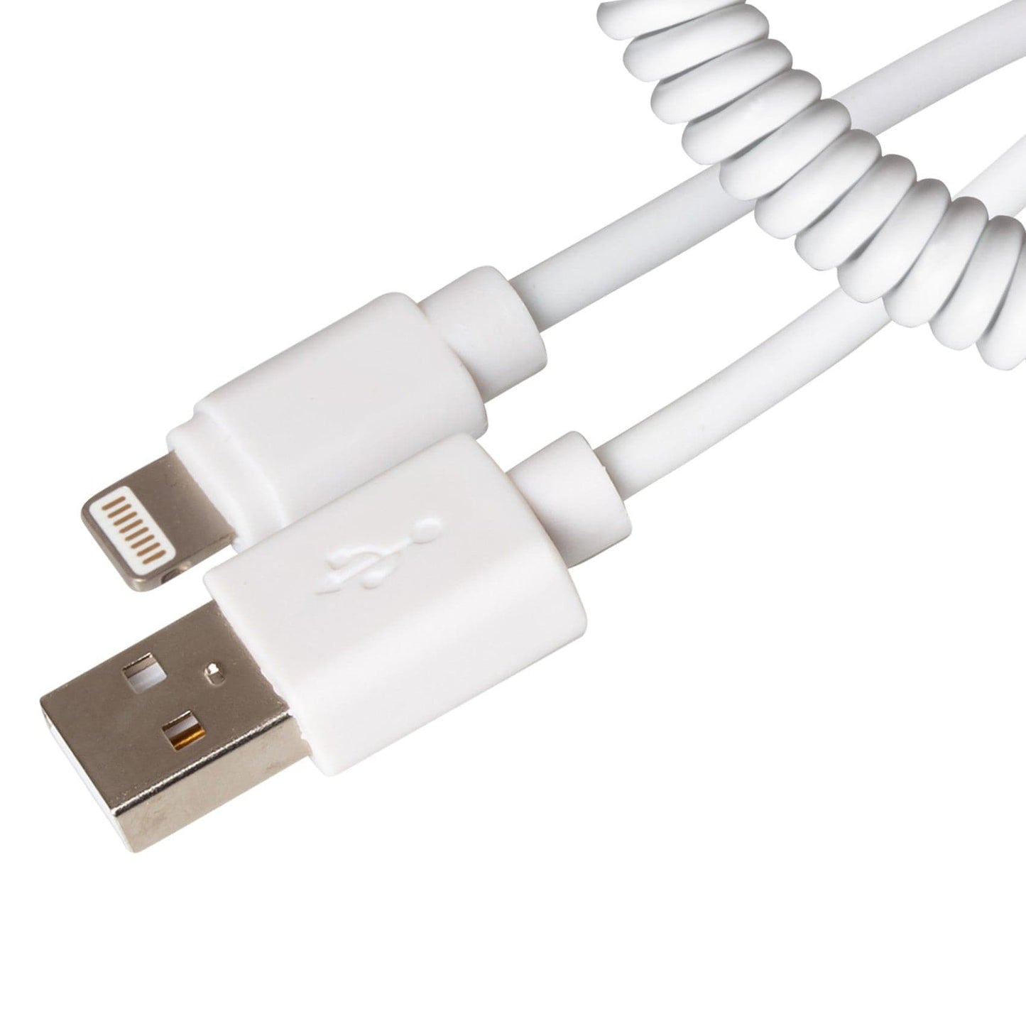 Maplin Premium Apple MFI Certified Lightning to USB-A 2.0 Coiled Cable - White, 1m - maplin.co.uk