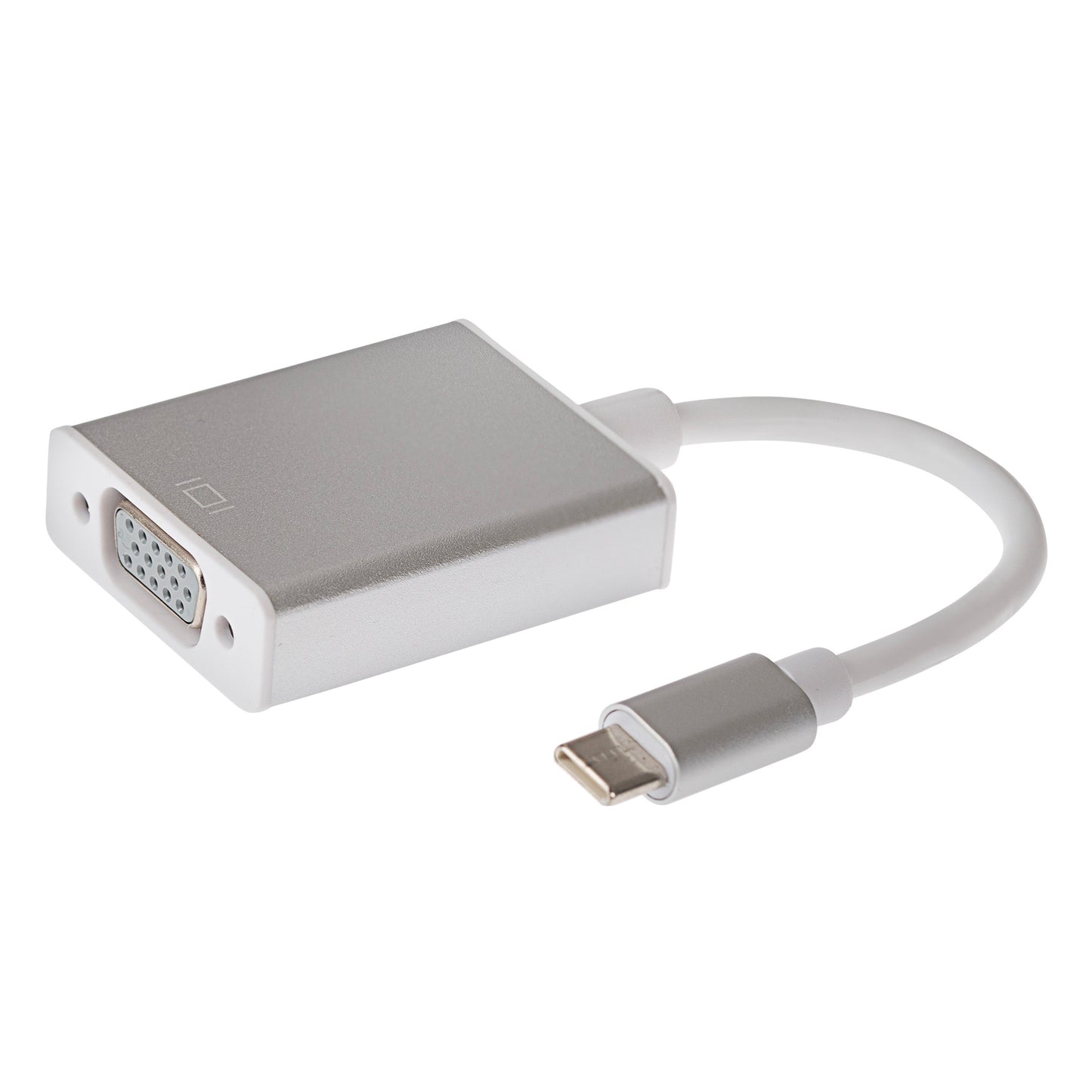 Maplin USB-C to VGA Female Connector Full HD @60Hz Adapter - White, 16cm - maplin.co.uk