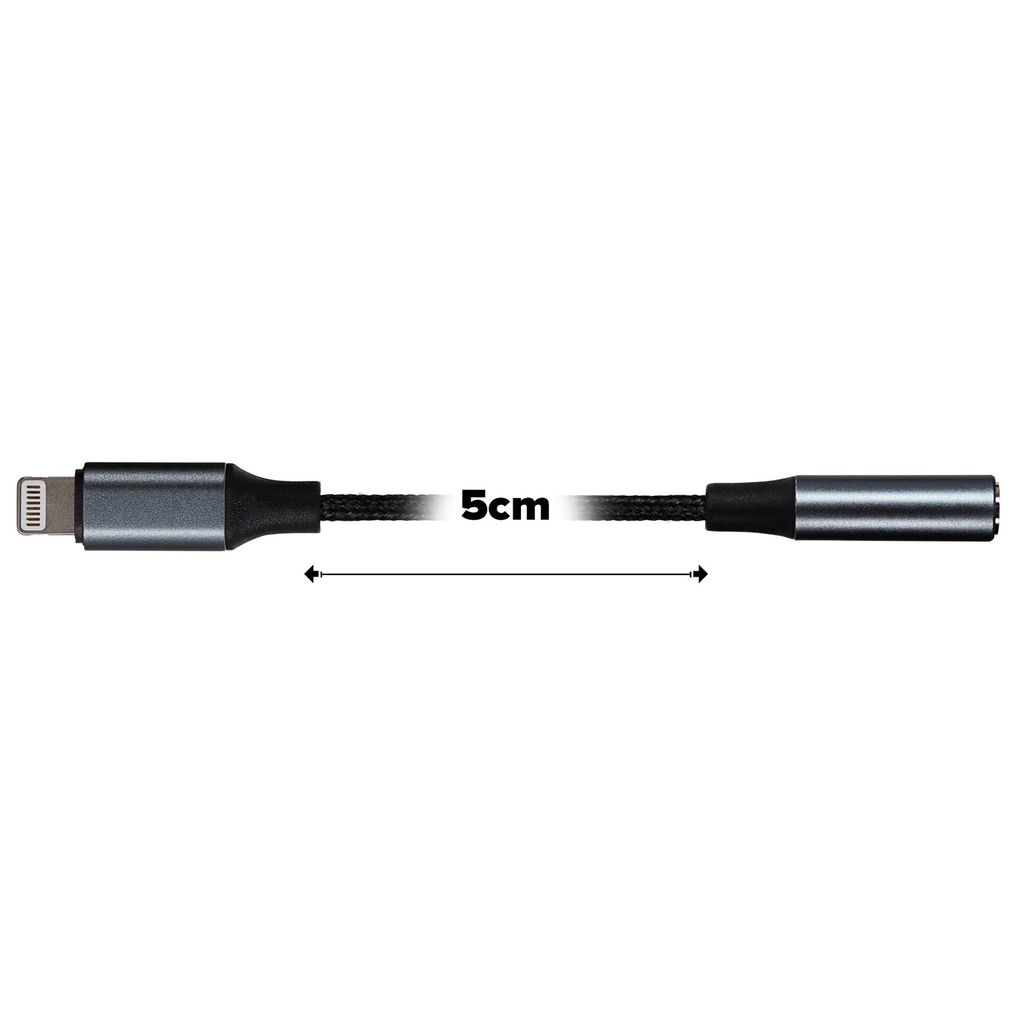 Maplin Lightning to 3.5mm Female Headphone Jack Audio Adapter - Black, 5cm - maplin.co.uk