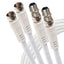 Maplin Twin F Type Male to Twin F Type Female Satellite Aerial Extension Cable - White, 3m - maplin.co.uk