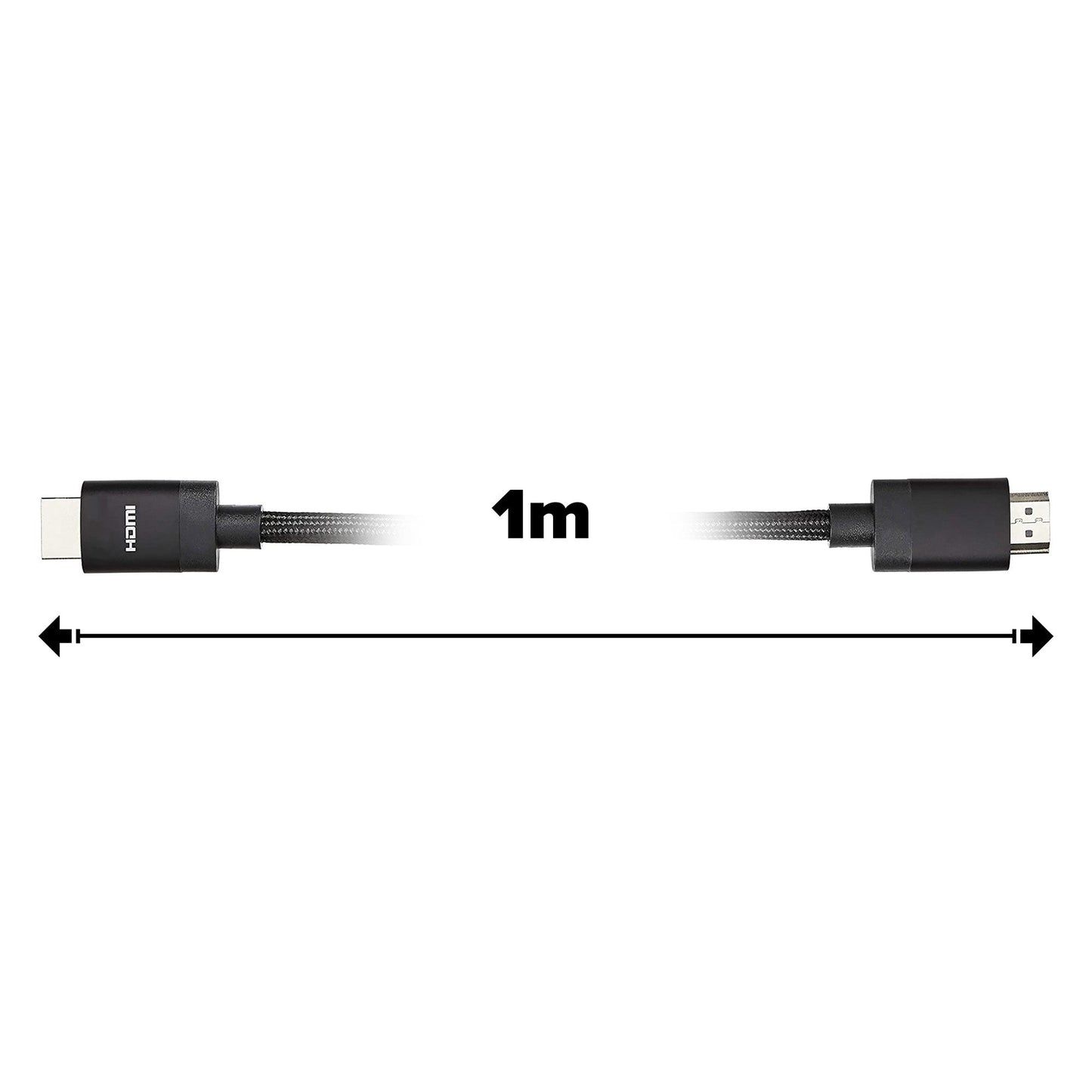 Maplin HDMI to HDMI V2.1 8K Ultra HD 60Hz Braided Cable with Ethernet - Black - maplin.co.uk