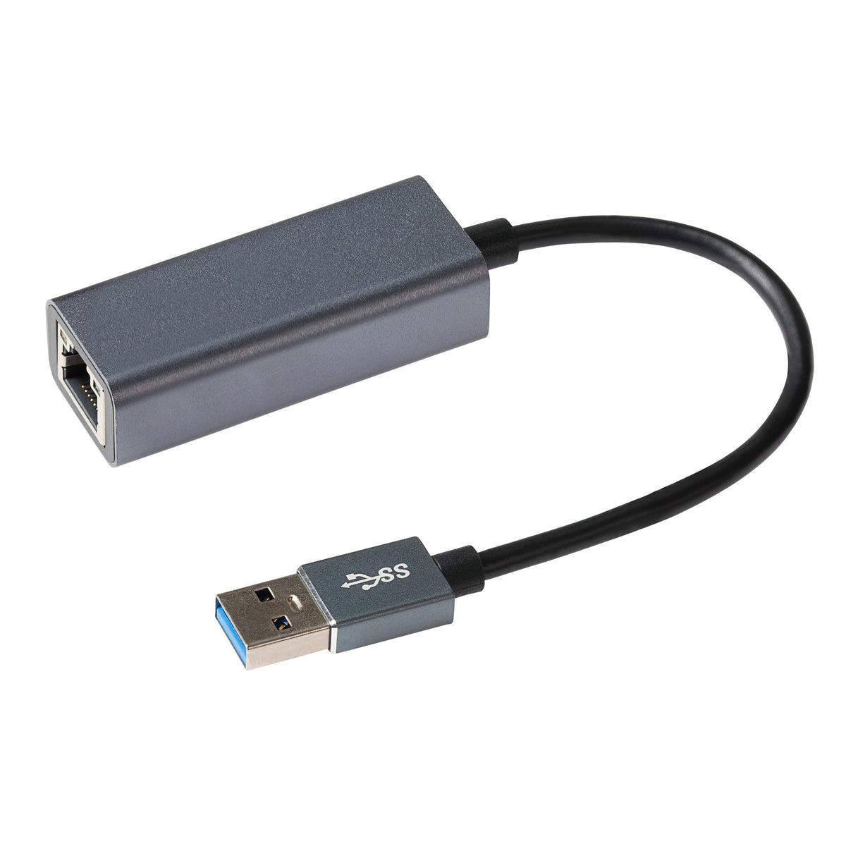 Maplin USB-A to Ethernet RJ45 V3.0 Gigabit Network LAN Adapter - Grey ...