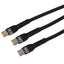 Maplin PRO USB-C to Dual USB-C 65W Braided Cable - Black - maplin.co.uk