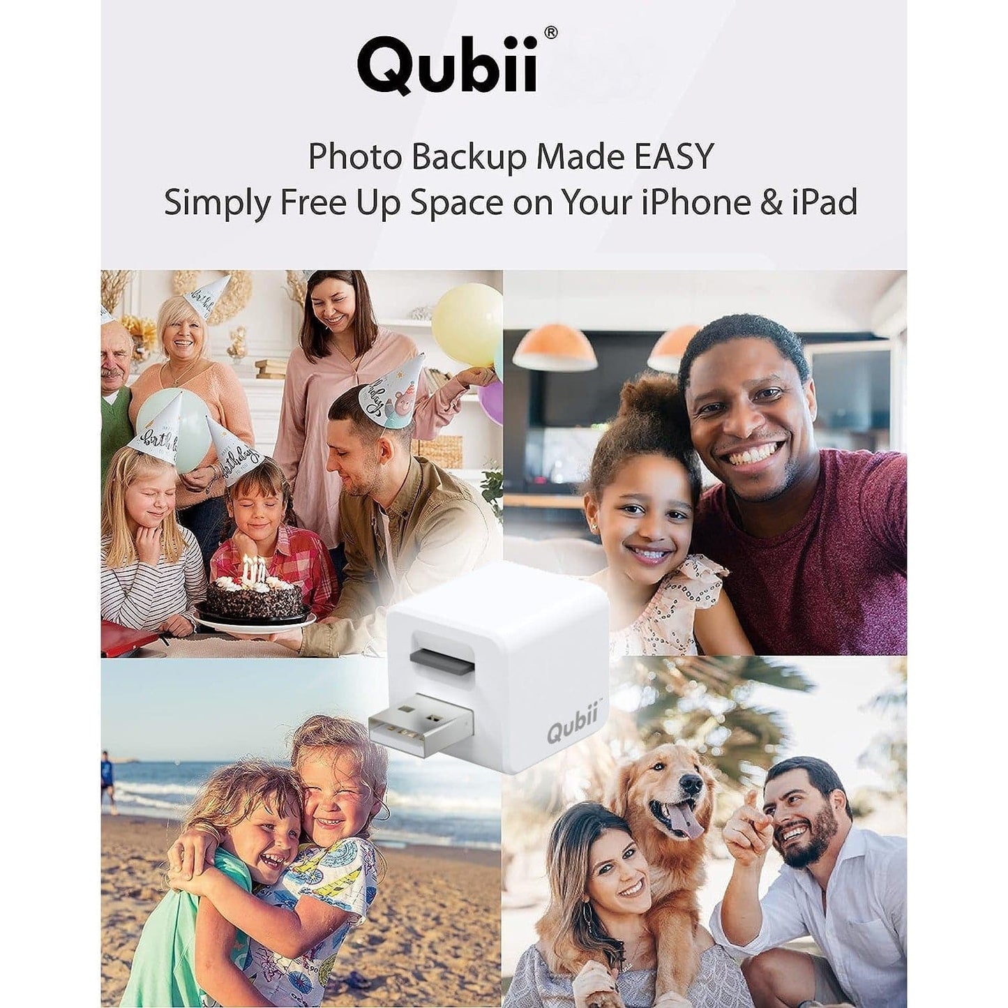 Maplin Qubi Auto Backup & Charging Adapter with MicroSD Card Slot for iPhone & iPad - maplin.co.uk