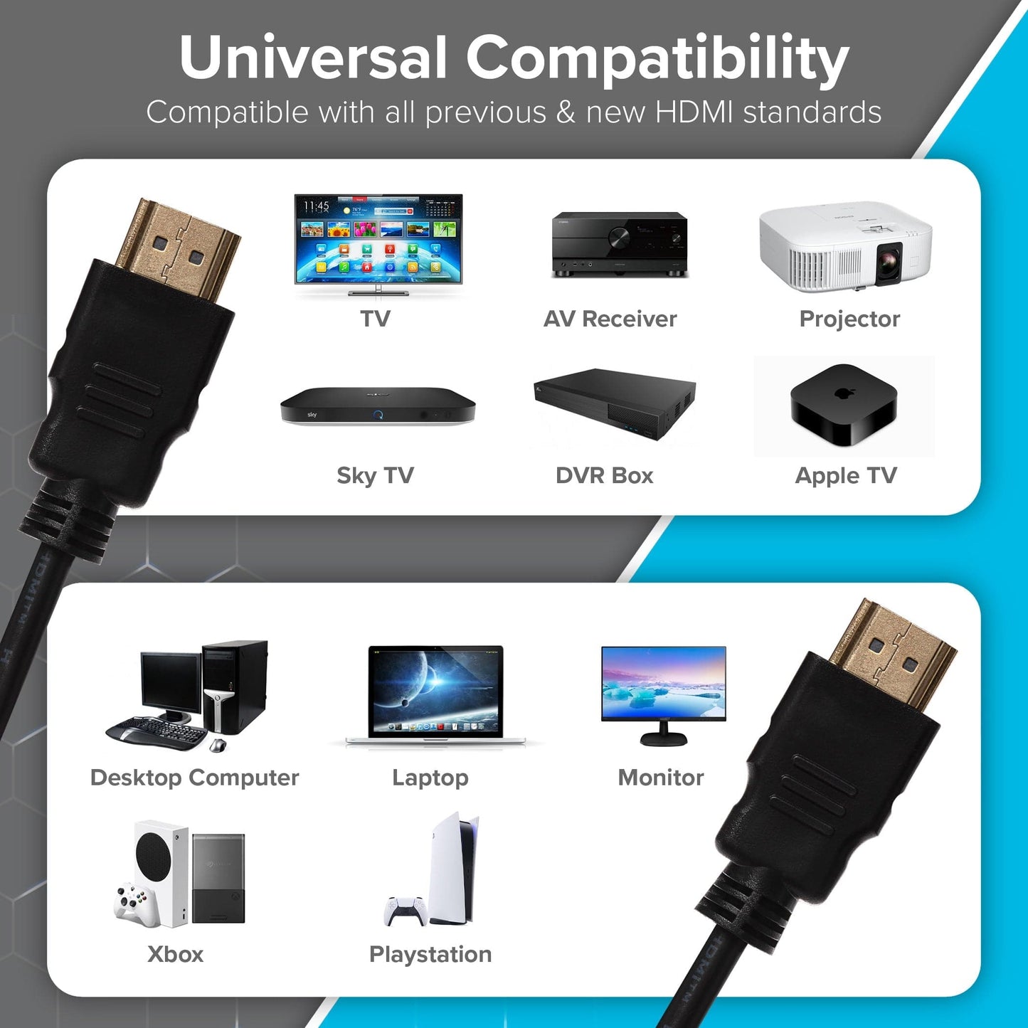 Maplin HDMI to HDMI 4K Ultra HD Cable - Black, 1.5m - maplin.co.uk