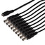 Maplin 9 Way Power Splitter Cable DC 1x Female 9x Male 5.5 x 2.1mm for CCTV - Black - maplin.co.uk