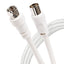Maplin F Type Male to RF Female Connector TV Satellite Aerial Coaxial Cable - White, 1m - maplin.co.uk