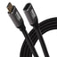 Maplin USB-C Male to USB-C Female 100W Extension Braided Cable - Black