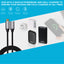 Maplin USB-C Male to USB-C Female 100W Extension Braided Cable - Black