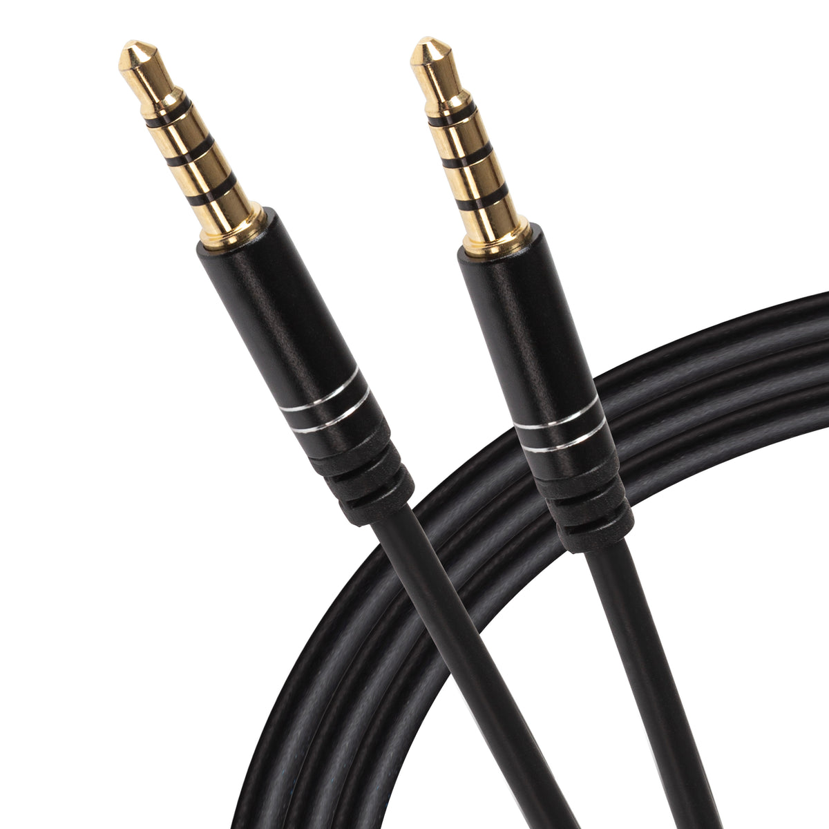 Maplin 3.5mm Aux Stereo 4 Pole Jack Plug to 3.5mm 4 Pole Jack Plug Cable - Black, 3m