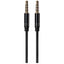 Maplin 3.5mm Aux Stereo 4 Pole Jack Plug to 3.5mm 4 Pole Jack Plug Cable - Black, 3m