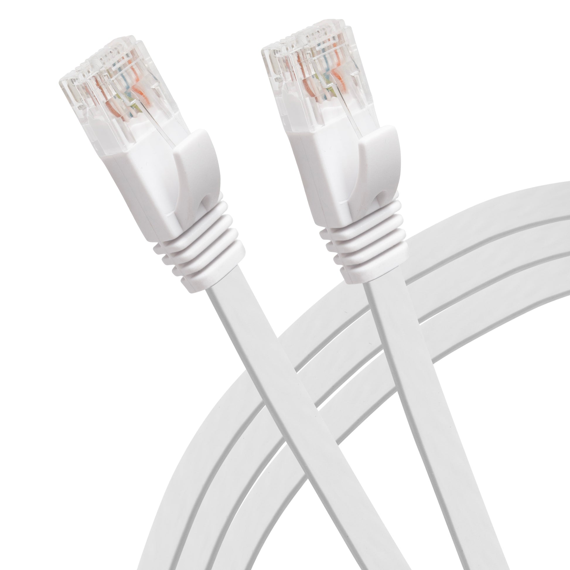 Maplin RJ45 CAT6 UTP Flat Ethernet LAN Cable - White