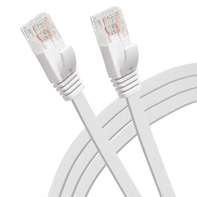 Maplin RJ45 CAT6 UTP Flat Ethernet LAN Cable - White