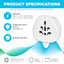 Maplin EU Plug (Type E/F Socket) to Worldwide Socket Travel Adapter Plug