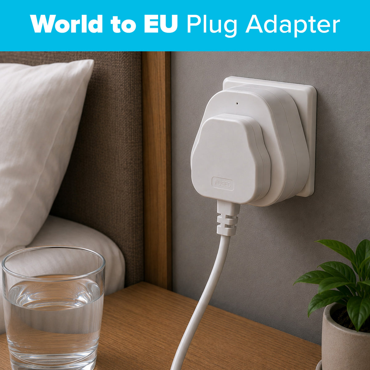 Maplin EU Plug (Type E/F Socket) to Worldwide Socket Travel Adapter Plug