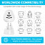 Maplin EU Plug (Type E/F Socket) to Worldwide Socket Travel Adapter Plug