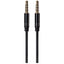 Maplin 3.5mm Aux Stereo 4 Pole TRRS Jack Plug to 3.5mm 4 Pole TRRS Jack Plug Cable - Black, 5m