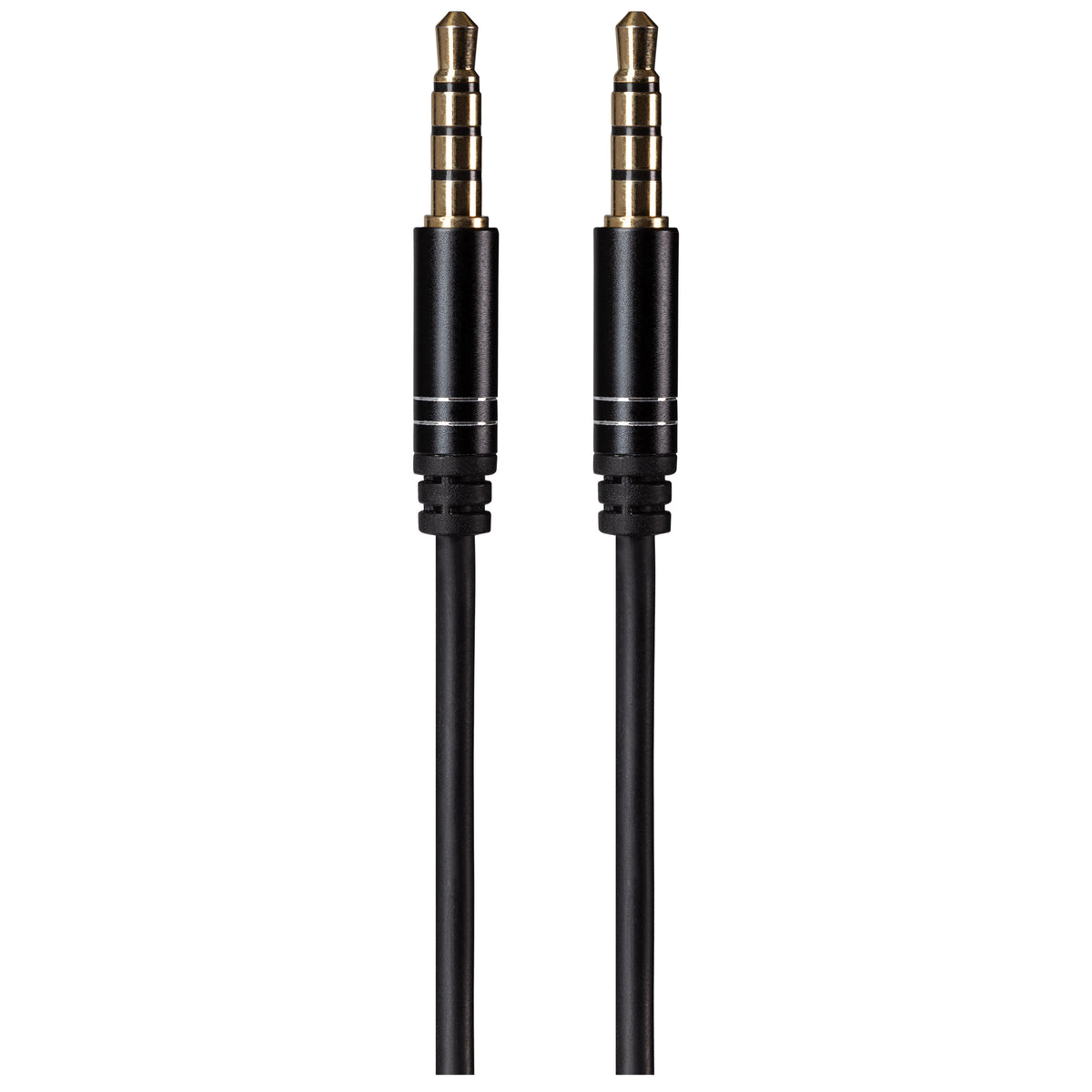 Maplin 3.5mm Aux Stereo 4 Pole TRRS Jack Plug to 3.5mm 4 Pole TRRS Jack Plug Cable - Black, 5m