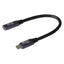 Maplin USB-C Male to USB-C Female Extension Cable - Black, 0.2m