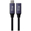 Maplin USB-C Male to USB-C Female Extension Cable - Black, 0.2m