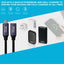 Maplin USB-C Male to USB-C Female Extension Cable - Black, 0.2m