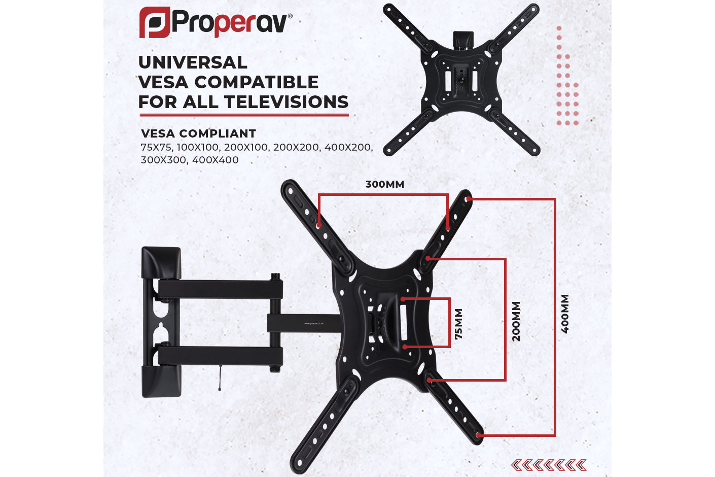 ProperAV TV Wall Bracket (23
