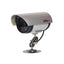 ProperAV Replica Security Camera with LED Flashing Light - Silver - maplin.co.uk