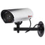 ProperAV Replica Commercial Security Camera with Aluminium 23cm Body & LED Light - Silver - maplin.co.uk