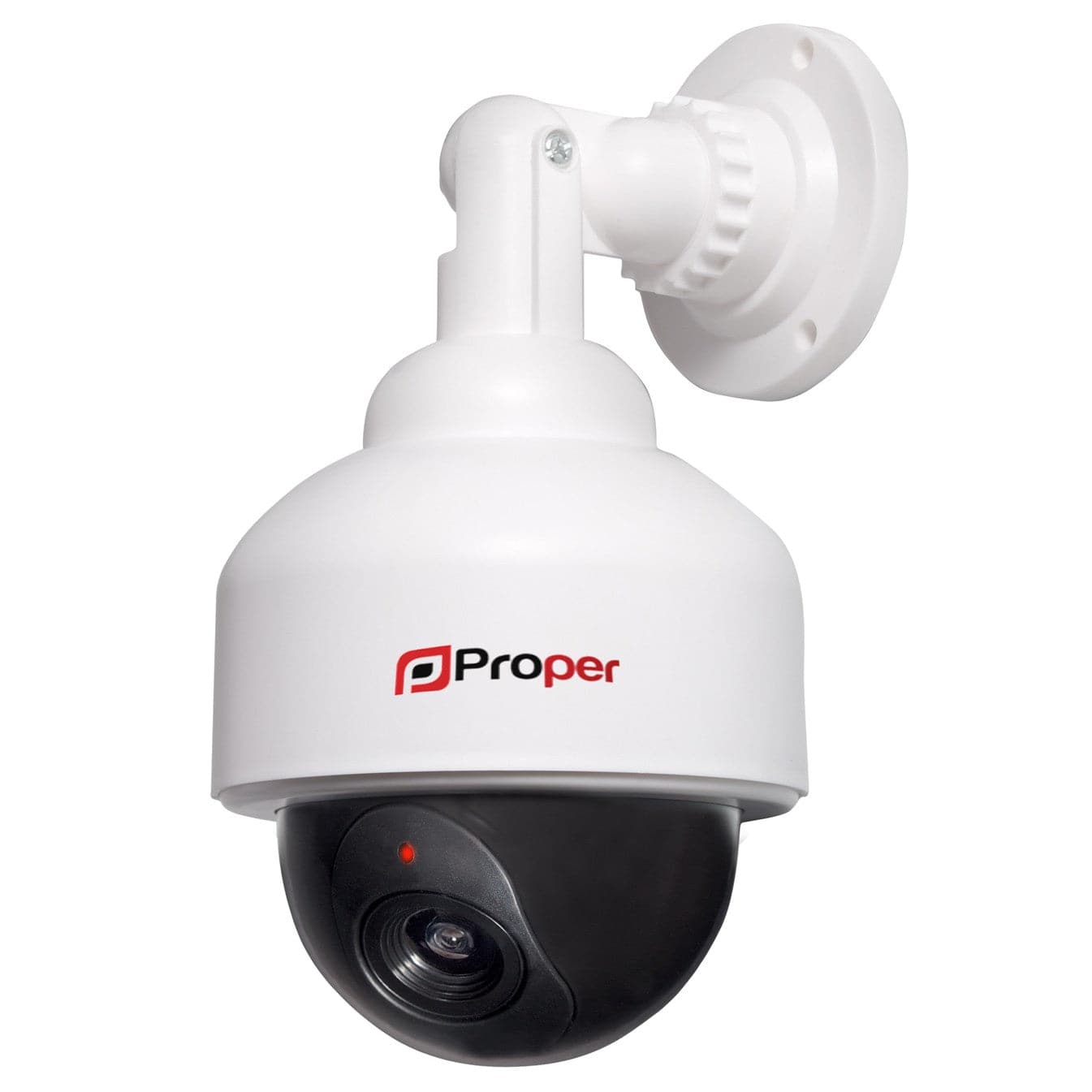 ProperAV Replica Security Speed Dome Camera with Flashing Light - White - maplin.co.uk