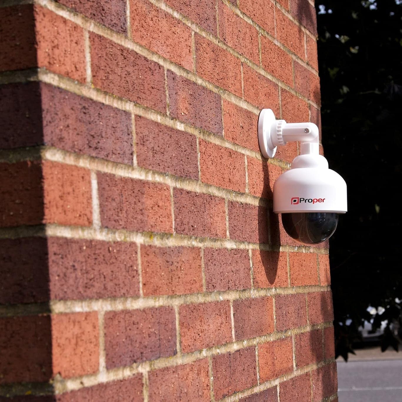 ProperAV Replica Security Speed Dome Camera with Flashing Light - White - maplin.co.uk