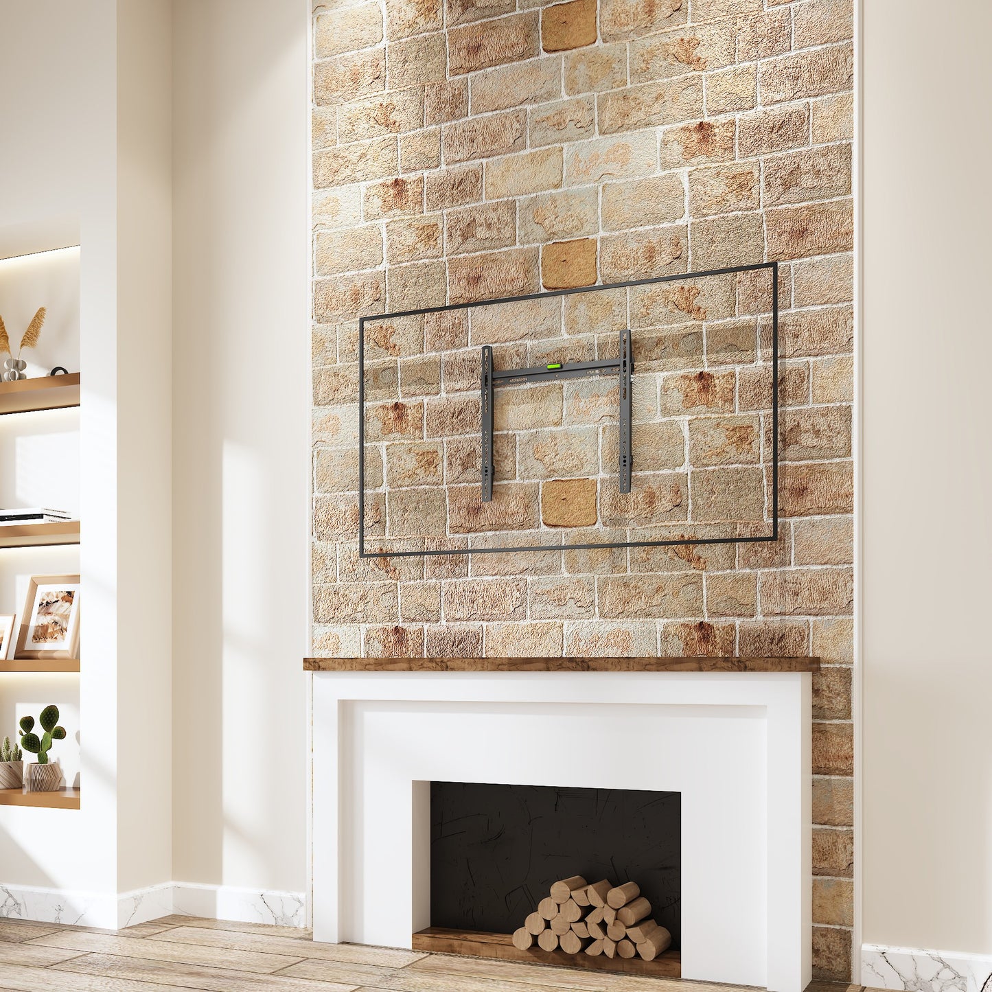 ProperAV Flat TV Wall Bracket (32" - 55" / 40kg Capacity / VESA Max. 400x400) - Black