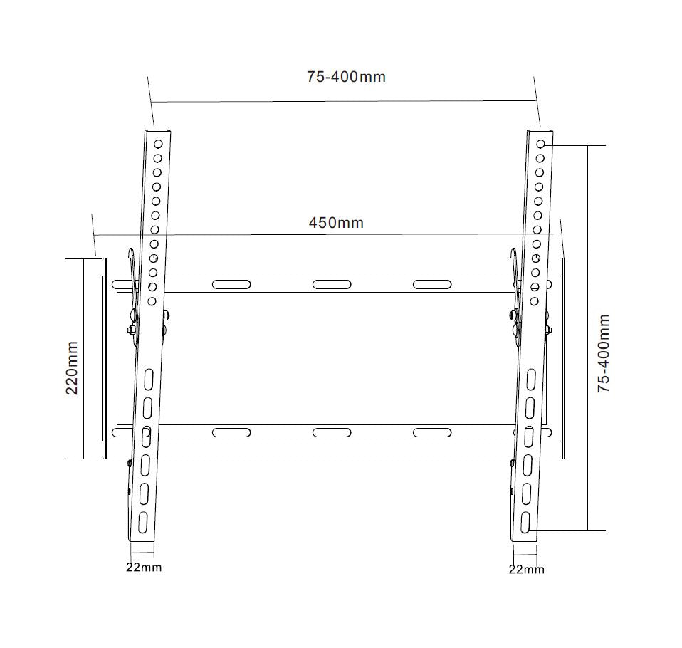 ProperAV Flat TV Wall Bracket (32